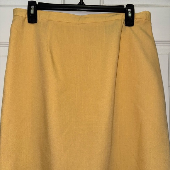 Sag Harbor Yellow Pencil Midi Skirt for Work - Picture 3 of 9